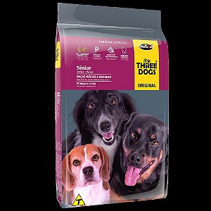 Racao Three Dogs Original Senior Med/gde 15kg