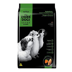 Racao Three Dogs Sp Ad Peq Mini Frango Cenoura 15kg