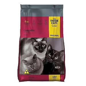 Racao Three Cats Original Castrados 15kg