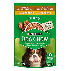 Sache Dog Chow Ad. R. Peq. Mini Cordeiro 100g