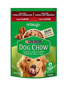Sache Dog Chow Ad. Todos os Tamanhos Carne 100g