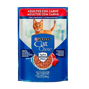 Sache Cat Chow Ad. Carne ao Molho 85g