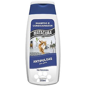 Shampoo e Condicionador Matacura Antipulgas Gatos 200ml M113