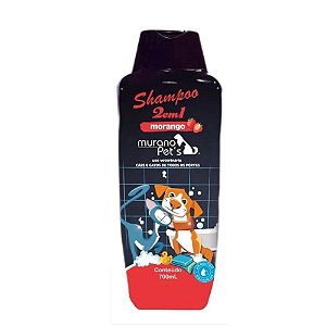 Shampoo/condicionador Murano Pets Morango 700ml