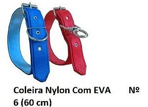 Coleira Nylon Com Eva N6 - Bicho Com Luxo