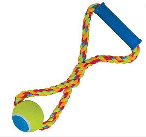 Brinquedo Puxador Corda C/bola de Tenis