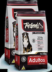 Racao Top Food Premium Adultos 23% 25kg