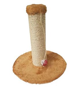Arranhador Poste Sisal Pelucia Medio Caramelo