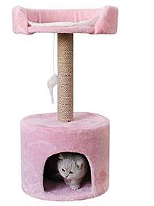 Arranhador Tubo Pata Pequeno Rosa