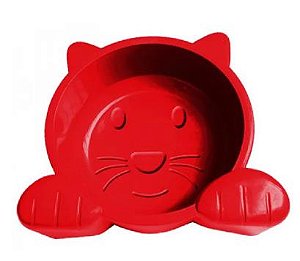 Comedouro Face Cat 600ml Vermelho (pet I