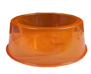 Comedouro Glitter Filhote 300ml Laranja