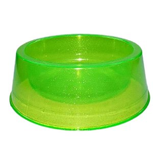 Comedouro Glitter Filhote 300ml Verde