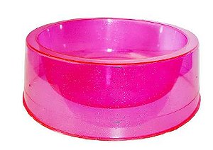 Comedouro Glitter Grande 1900ml Rosa