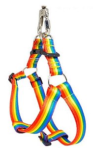 Peitoral Malu Pet Arco-Iris Med.20mm