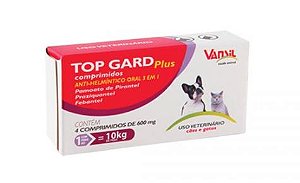 Top Gard Plus Vermifugo 10kg / 4 Comprimidos - Vansil