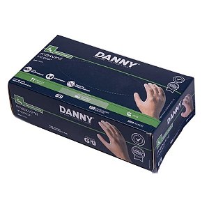 Luva Vinil Transparente Danny m Embalagem 50 Pares