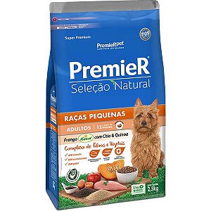 Racao Premier Sel Nat. R.P. Ad. Frango, Chia e Quinoa 2,5 Kg