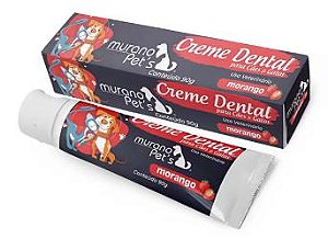 Creme Dental Murano Pets Morango Cx 90g
