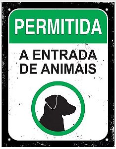 Placa-Permitida a Entrada de Animais