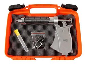 Pistola Vacinador Autom. Kaber Vision Cabo Fechado 50 Ml Cx Plastica Laranja