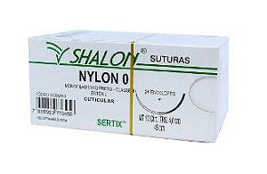 Shalon Catgut Nylon Preto N0 S/ag Cuticular