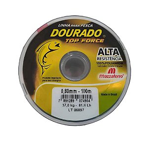 Linha Dourado Top Force Verde Oliva 0,80 100m