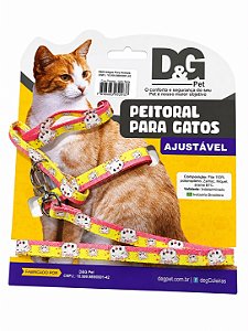 Guia D&g C/peitoral Gato Seda Com Pinguete Largo