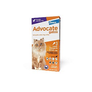 Advocate Gatos 3x 0,8ml de 4 a 8kg