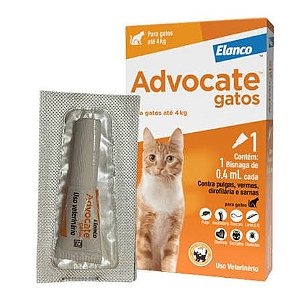 Advocate Gatos 3x 0,4ml Ate 4kg