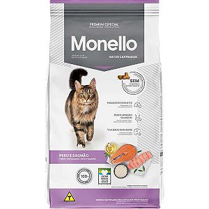 Racao Monello Gatos Castrados Peru e Salmao 10,1kg