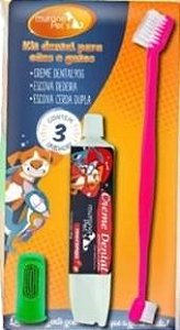 Kit Dental Murano Pets Morango 1 Dedeira
