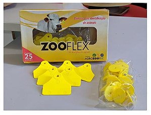 Brinco Liso Grande Amarelo Zooflex C/25u