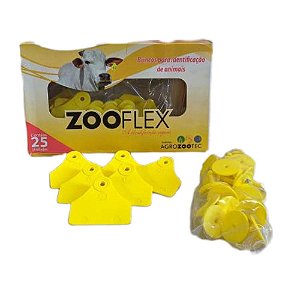 Brinco Liso Grande Amarelo Zooflex C/25u