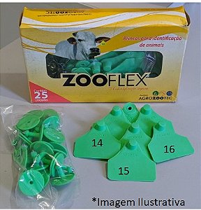 Brinco Gravado Pequeno Verde Zooflex (25)