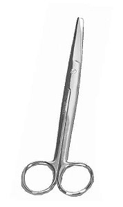 Tesoura Cirurgica Curva Romba Fina 17cm