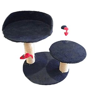 Arranhador 3 Bases Vermelho e Preto