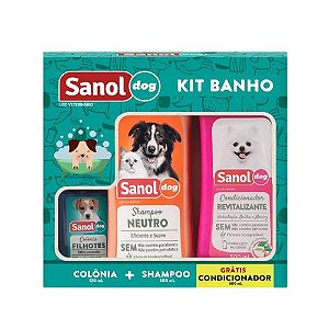 Sanol Dog Shampoo+colonia+condicionador Kit Promocional