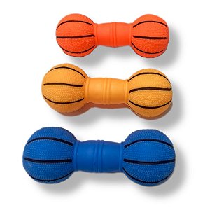 Brinquedo Vinil Halteres Bolinhas Basquete - Pet Lat