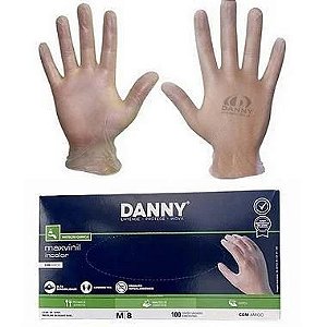 Luva Vinil Transparente Danny G - Par