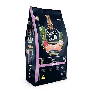 Racao Seven Cats Castrados Frango Indoor 10,1kg