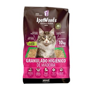 Areia Granulado de Madeira Ipetwoods 10 Kg