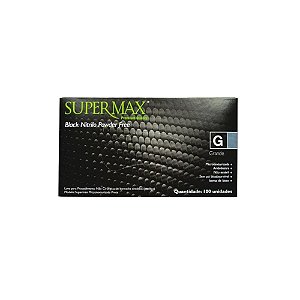 Luva Proc Nitrilo Black G Supermax