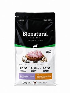 Racao Bionatural Caes R.P Ad Castrado Frango 2,5kg