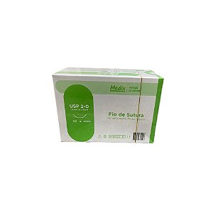 Fio Sutura Nylon N 2-0 45cm Com Agulha 20mm 3/8 Triangular - Cassul