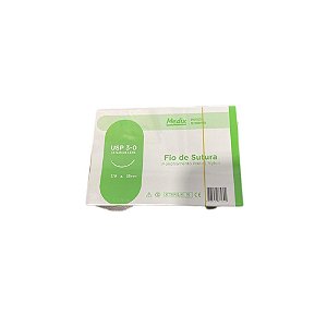 Fio Sutura Nylon N 3-0 45cm Com Agulha 25mm 3/8 Triangular - Cassul
