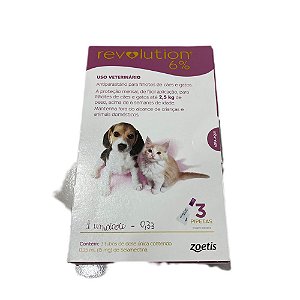 Revolution 15mg Até 2,5kg C/3 Pipetas - Zoetis