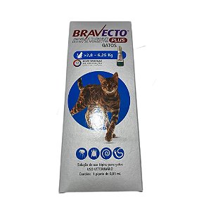 Bravecto Transdermal Plus Gatos 250mg 2,8 a 6,25kg