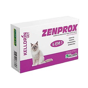 Zenprox Vermifugo Palatavel Gatos 100mg 1 Comp / 1kg