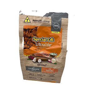 Racao Special Ultralife Cat Castrado Salmao 1kg
