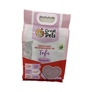 Areia Great Pets Bio de Tofu 2kg - Lavanda